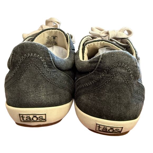 Taos Star Women Charcoal Gray Washed Canvas Comfort Sneakers ARCH Support Casual - Picture 4 of 9